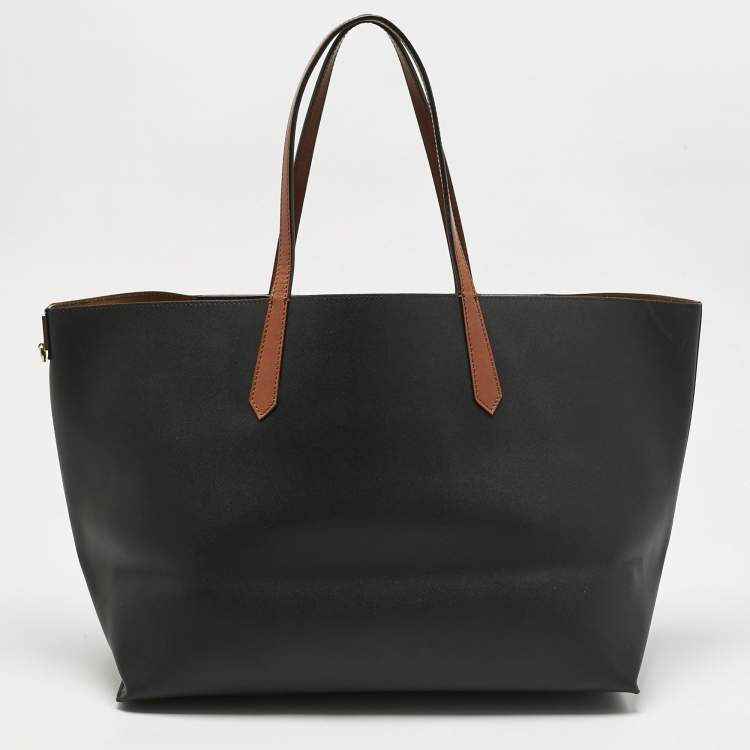 Pre Owned Givenchy Black Leather GV Shopper Tote