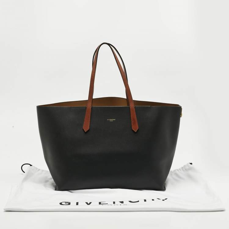Pre Owned Givenchy Black Leather GV Shopper Tote