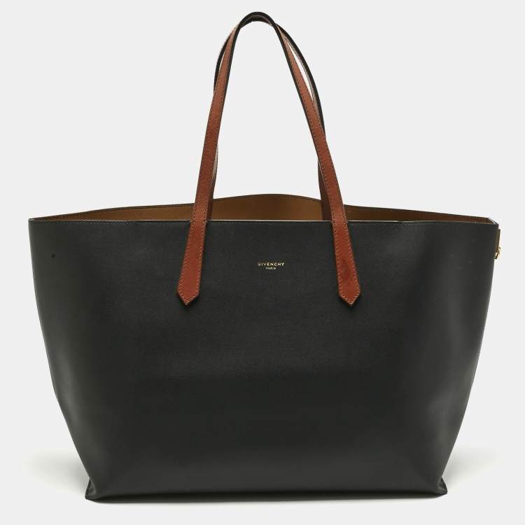 Pre Owned Givenchy Black Leather GV Shopper Tote
