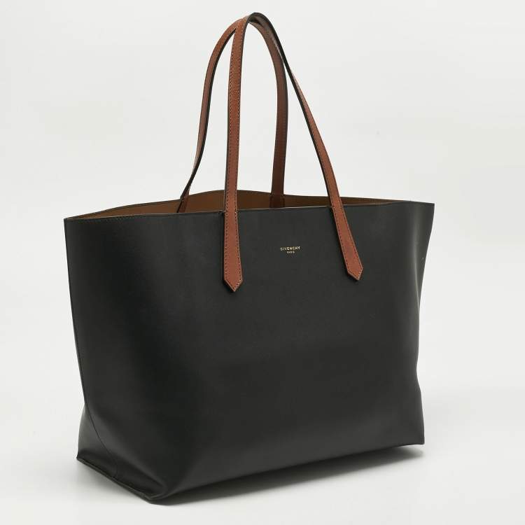 Pre Owned Givenchy Black Leather GV Shopper Tote