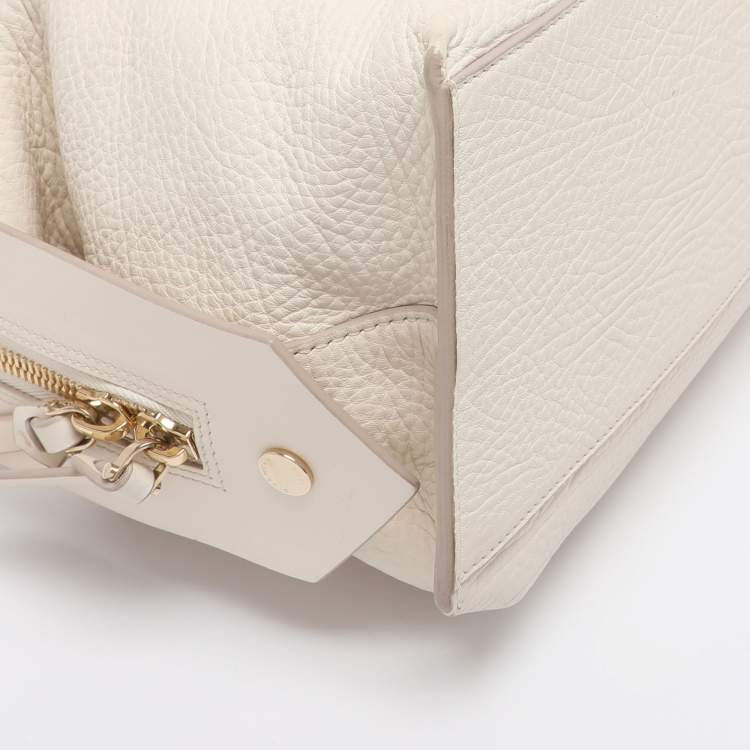 Pre Owned Givenchy Cream Leather Medium Sway Bag