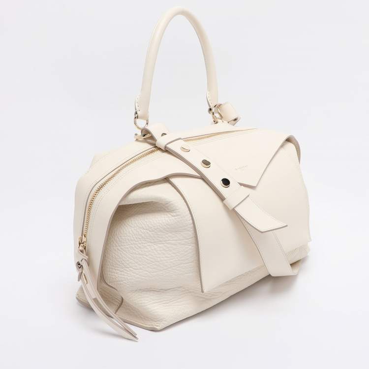 Pre Owned Givenchy Cream Leather Medium Sway Bag