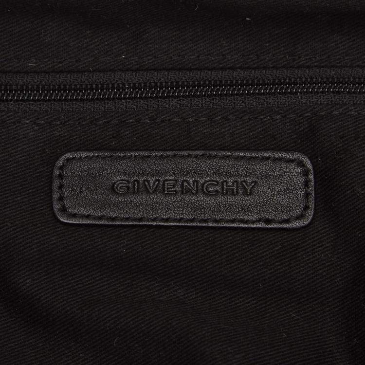 Pre Owned Givenchy Black Studded Nylon Satchel Bag
