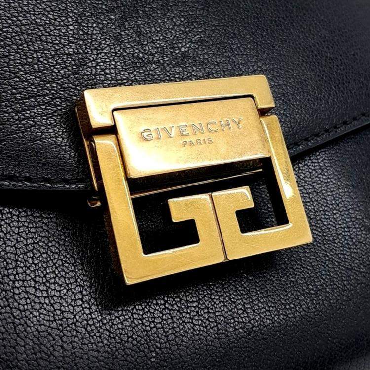 Pre Owned Givenchy Black Leather GV3 Small