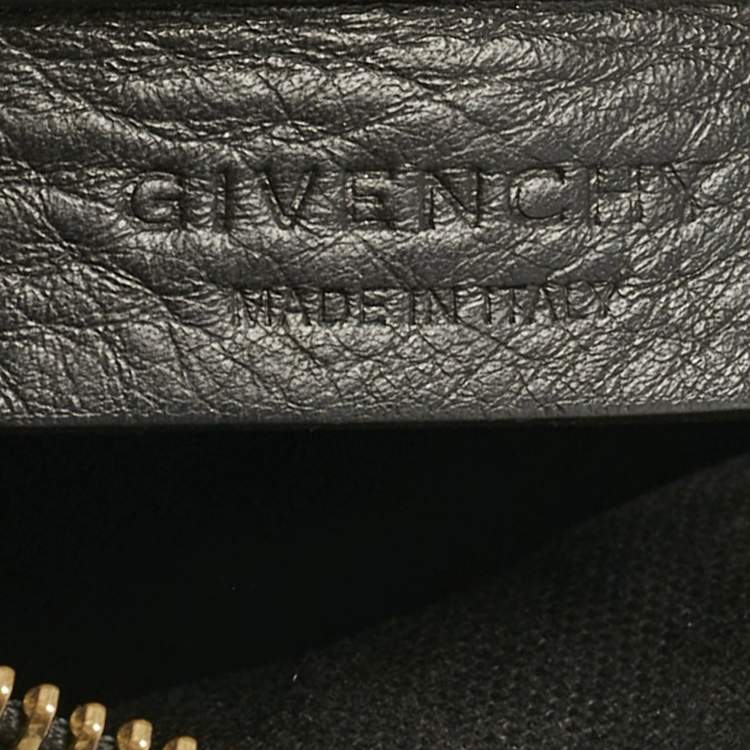 Pre Owned Givenchy Black Distressed Leather Mini Pandora Sugar Crossbody Bag