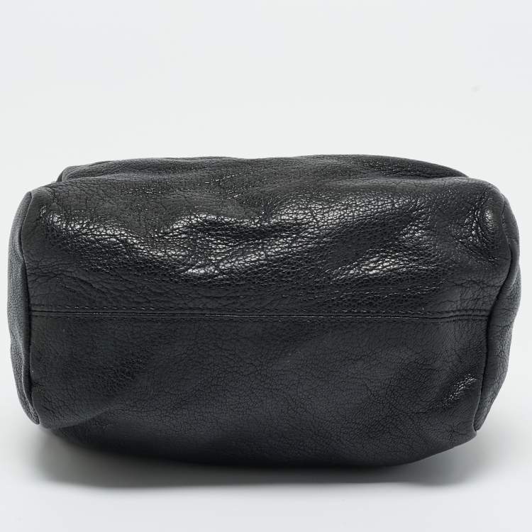 Pre Owned Givenchy Black Leather Pandora Wristlet Clutch