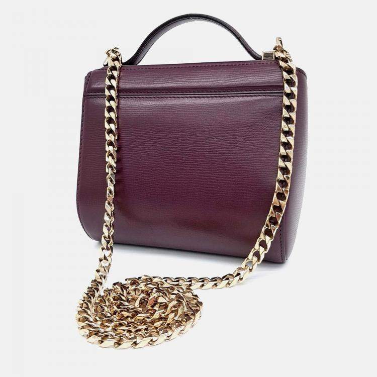 Pre Owned Givenchy Purple Leather New Pandora Box Mini