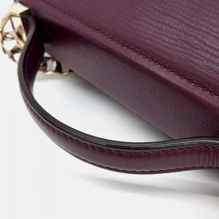 Pre Owned Givenchy Purple Leather New Pandora Box Mini