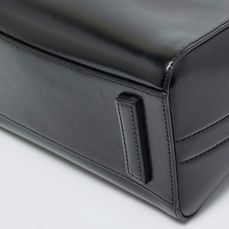 Pre Owned Givenchy Black Glossy Leather Mini Antigona Satchel
