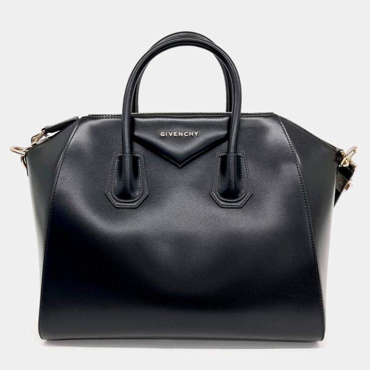 Pre Owned Givenchy Black Leather Antigona Medium