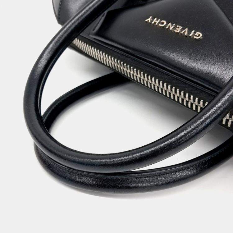 Pre Owned Givenchy Black Leather Antigona Medium