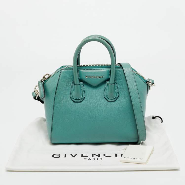 Pre Owned Givenchy Aqua Leather Mini Antigona Satchel