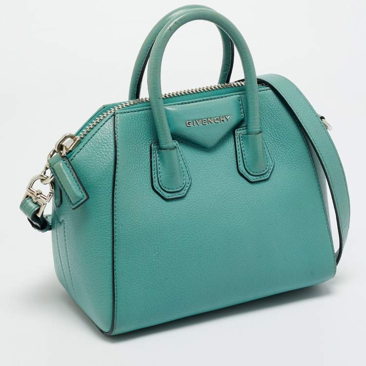 Pre Owned Givenchy Aqua Leather Mini Antigona Satchel