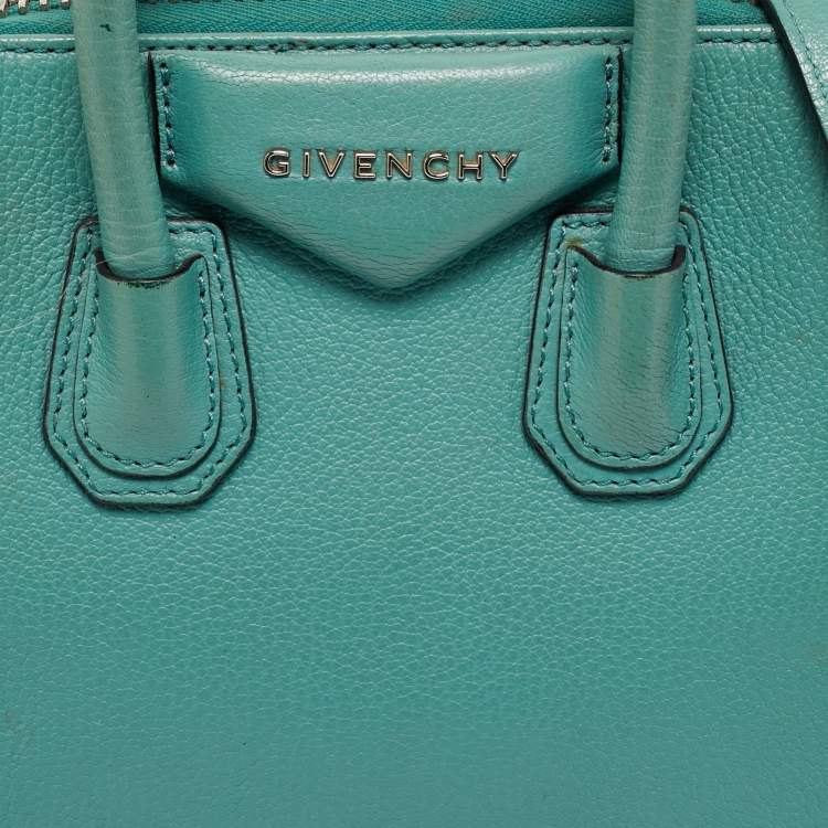 Pre Owned Givenchy Aqua Leather Mini Antigona Satchel