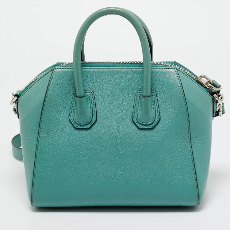 Pre Owned Givenchy Aqua Leather Mini Antigona Satchel
