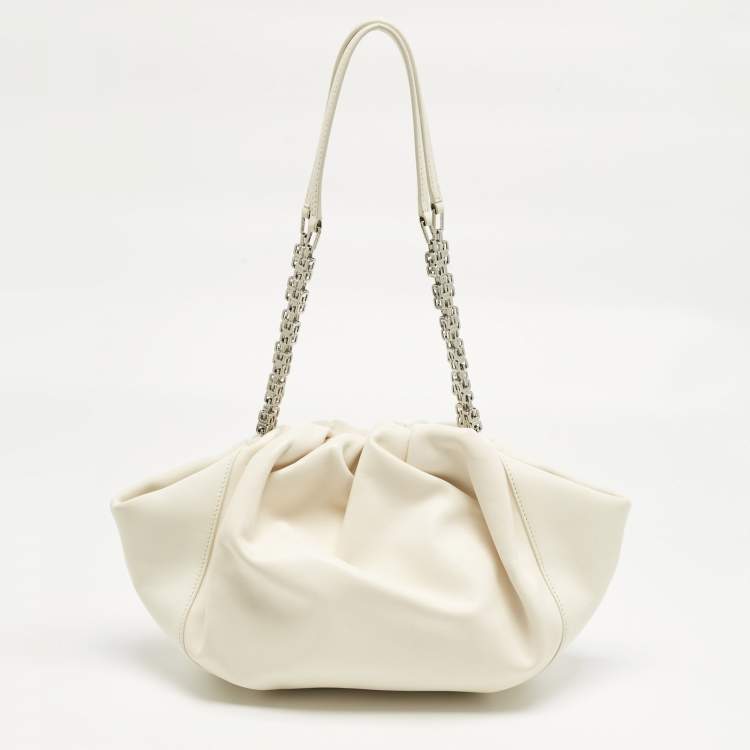 Pre Owned Givenchy White Leather Kenny Shoulder Bag