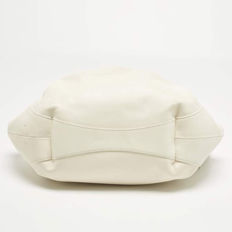 Pre Owned Givenchy White Leather Kenny Shoulder Bag