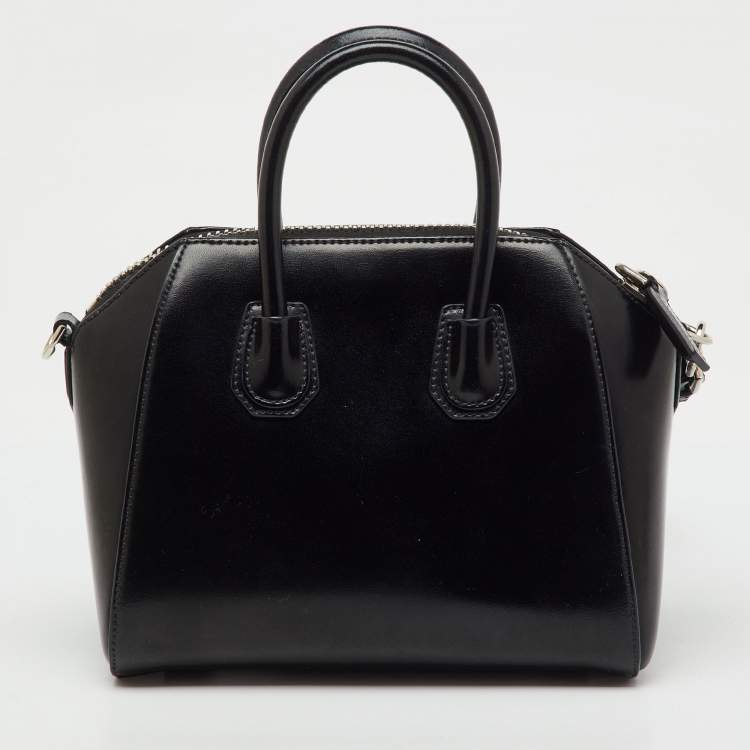 Pre Owned Givenchy Black Leather Mini Antigona Satchel