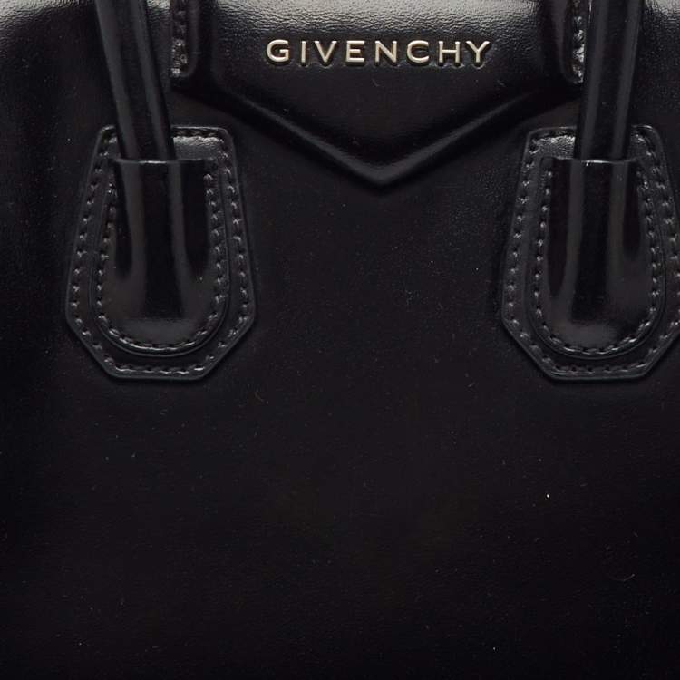 Pre Owned Givenchy Black Leather Mini Antigona Satchel