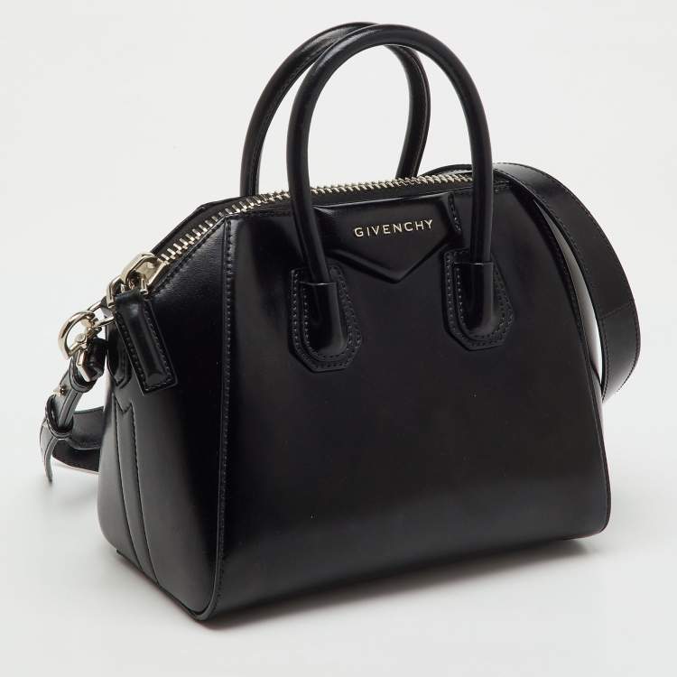 Pre Owned Givenchy Black Leather Mini Antigona Satchel