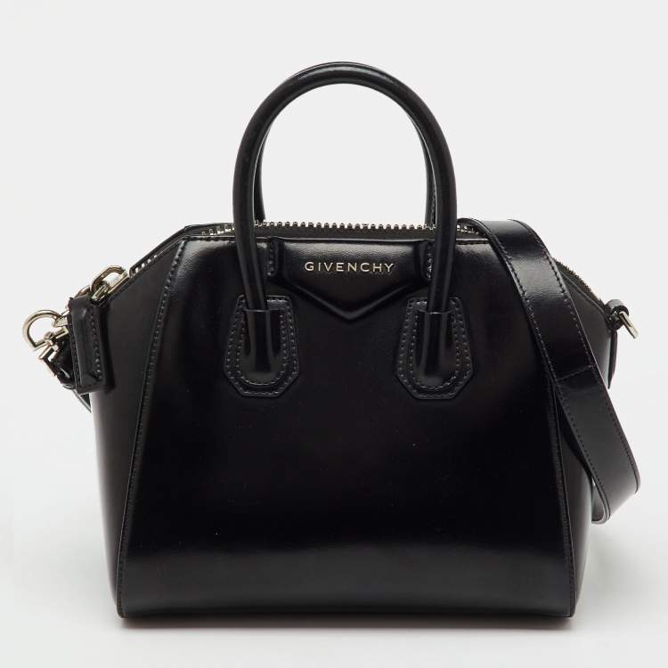 Pre Owned Givenchy Black Leather Mini Antigona Satchel