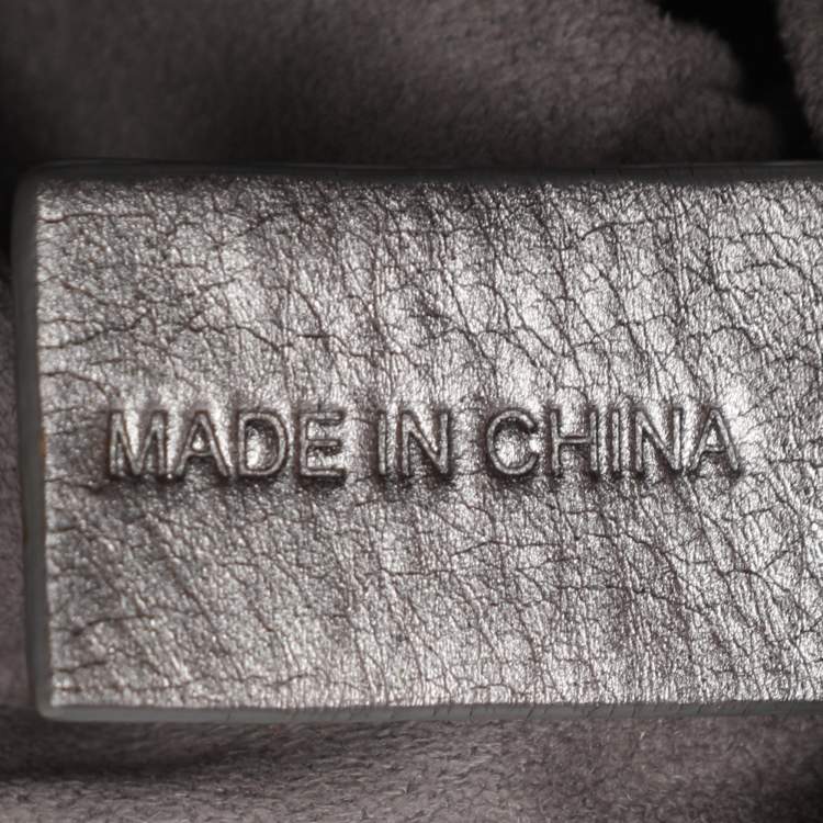 Pre Owned Givenchy Silver Monogram Leather Hobo