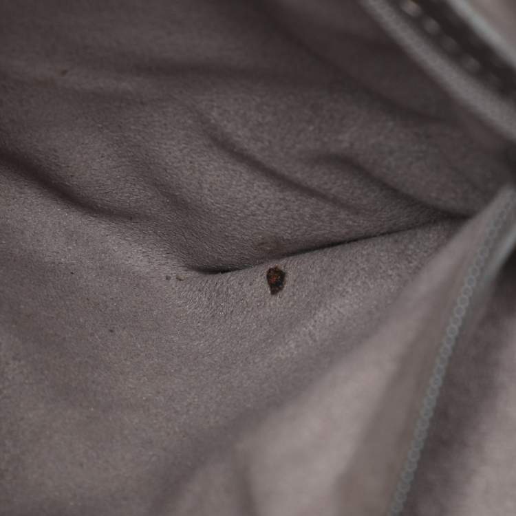 Pre Owned Givenchy Silver Monogram Leather Hobo