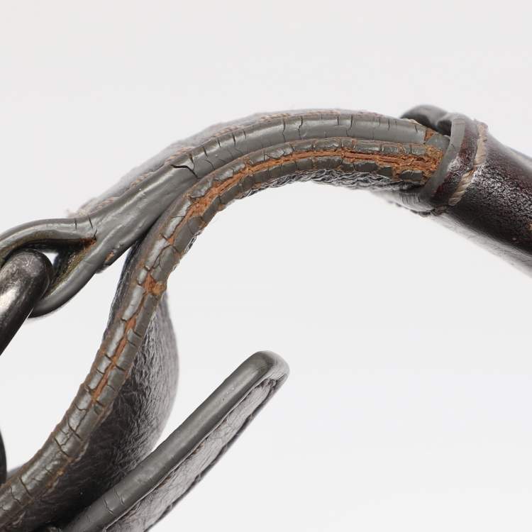 Pre Owned Givenchy Silver Monogram Leather Hobo