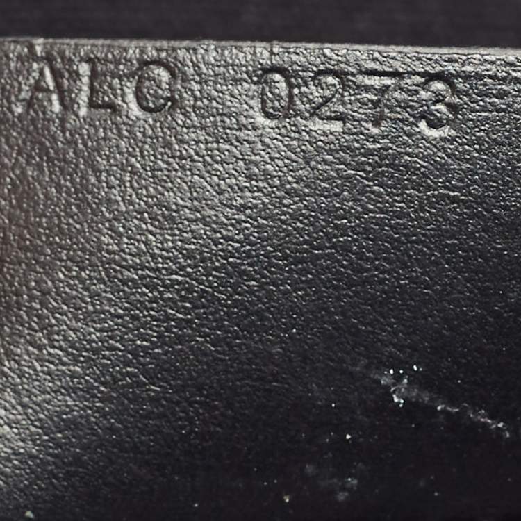 Pre Owned Givenchy Black 4G Embroidered Canvas Wristlet Pouch