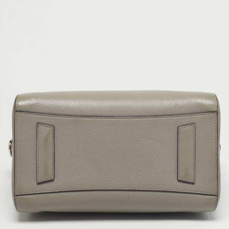 Pre Owned Givenchy Grey Leather Small Antigona Satchel