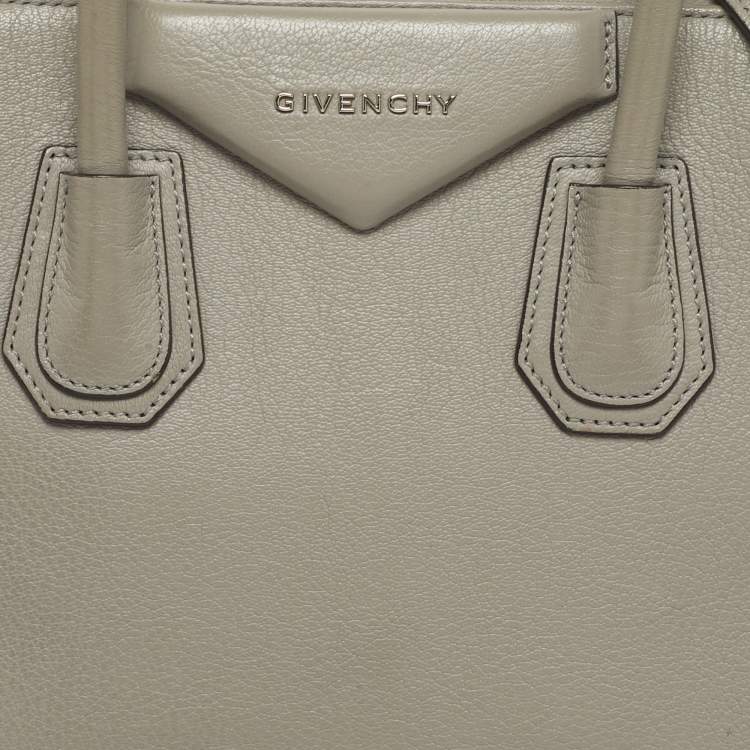 Pre Owned Givenchy Grey Leather Small Antigona Satchel