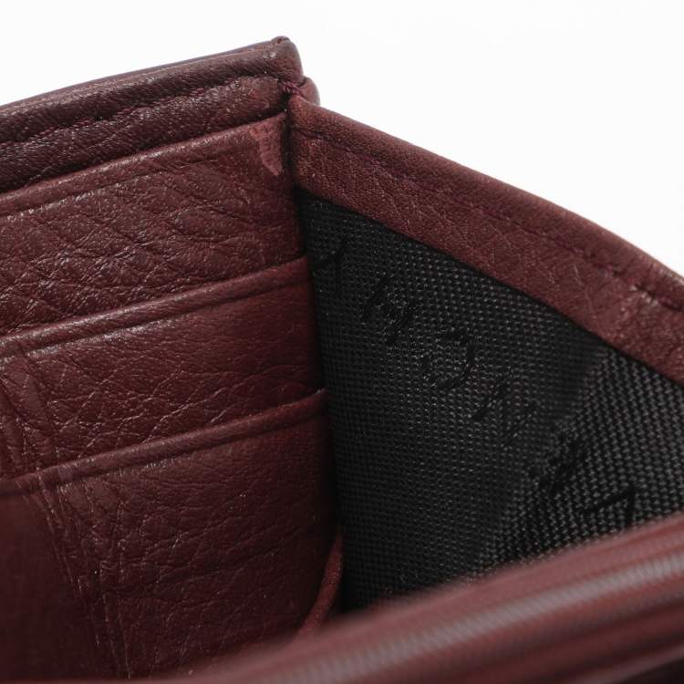 مملوكة مسبقًا محفظة كونتينينتال جيفنشي جلد ونايلون مونوغرامي بورجوندي