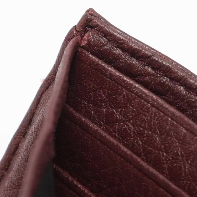 مملوكة مسبقًا محفظة كونتينينتال جيفنشي جلد ونايلون مونوغرامي بورجوندي