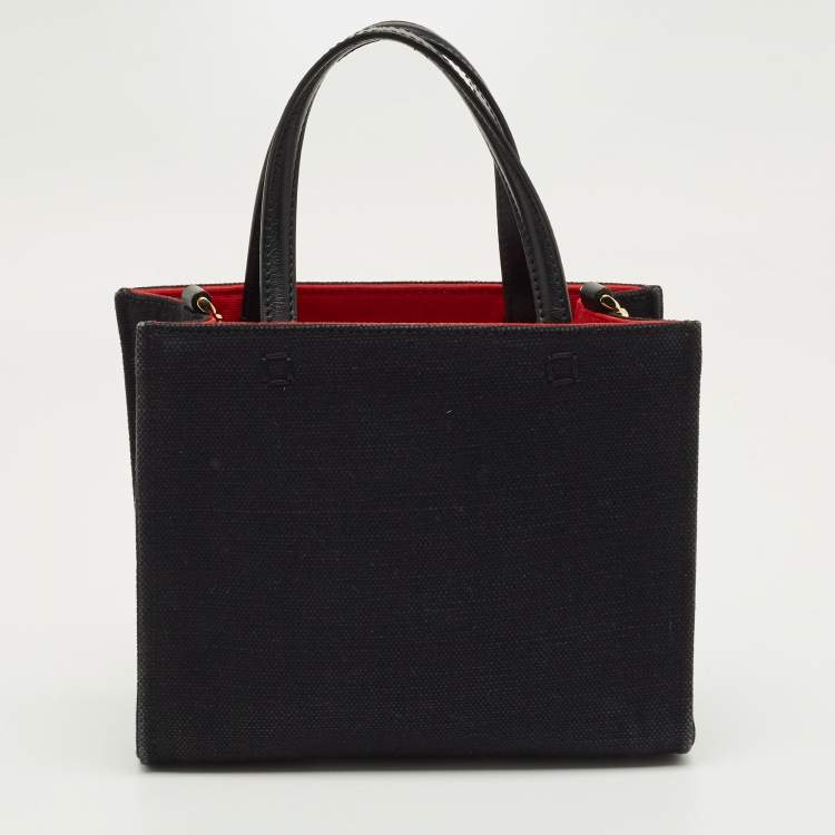 مملوكة مسبقًا Givenchy Black Canvas Mini Vertical G Tote