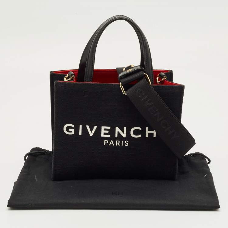 مملوكة مسبقًا Givenchy Black Canvas Mini Vertical G Tote