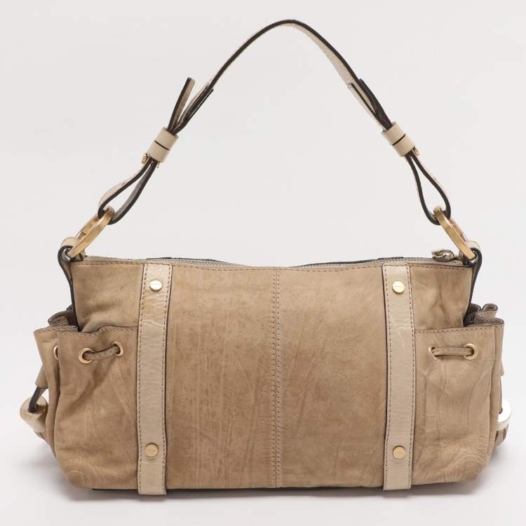 مملوكة مسبقًا Givenchy Beige Leather Tassel Shoulder Bag