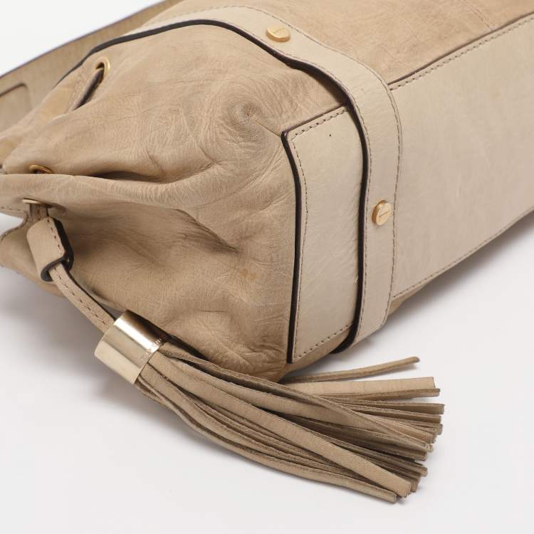 مملوكة مسبقًا Givenchy Beige Leather Tassel Shoulder Bag