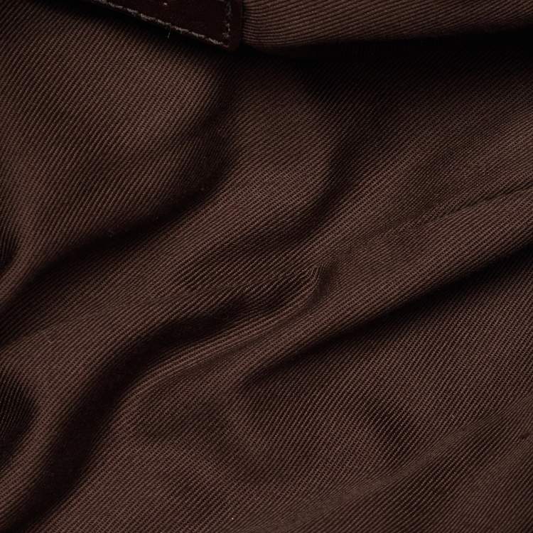 Pre Owned Givenchy Green/Brown Signature Canvas and Leather Flap Shoulder Bag