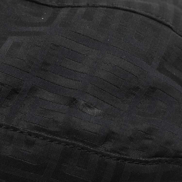 Pre Owned Givenchy Black Monogram Canvas and Leather Top Handle Bag