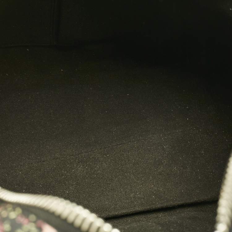 Pre Owned Givenchy Multicolor Coated Canvas and Leather Floral Lucrezia Boston Bag