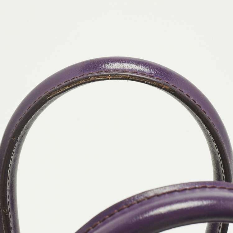 Pre Owned Givenchy Purple Leather Mini Antigona Satchel