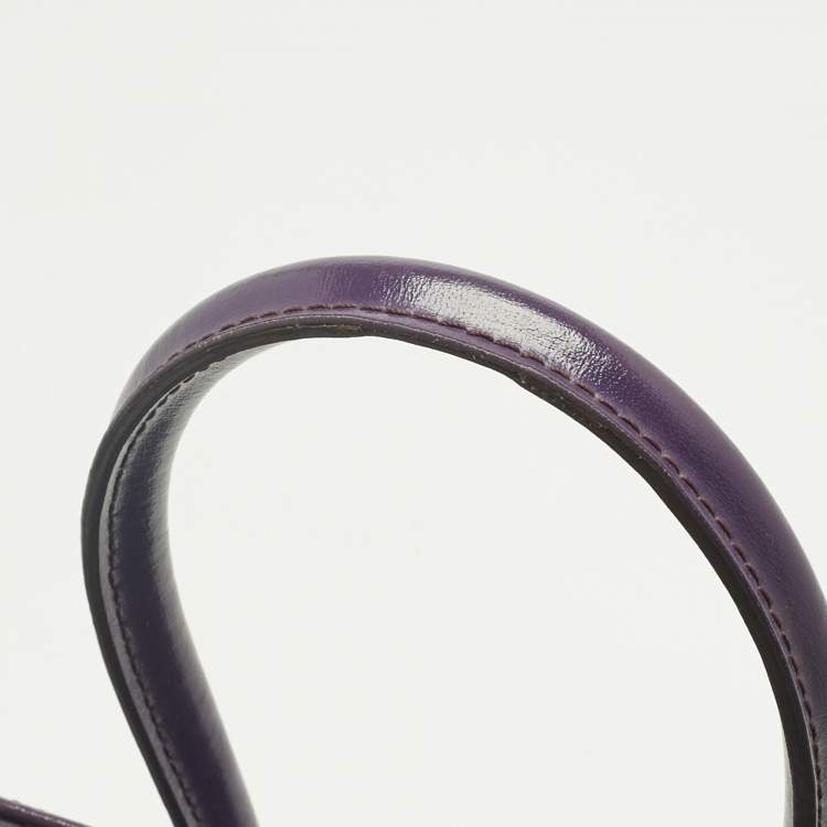 Pre Owned Givenchy Purple Leather Mini Antigona Satchel