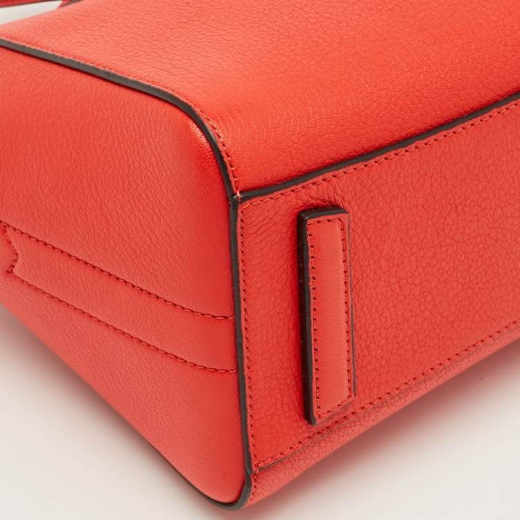 Pre Owned Givenchy Red Leather Mini Antigona Satchel