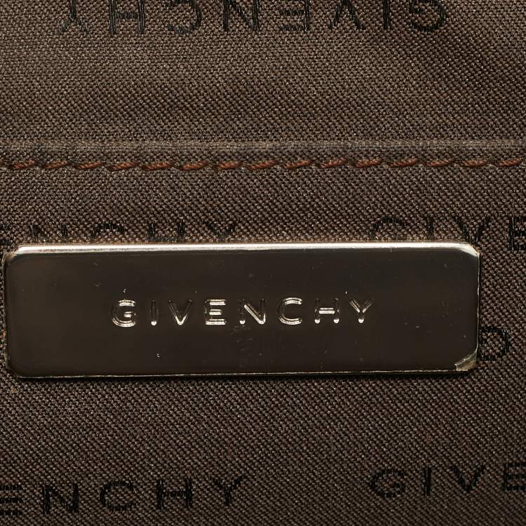Pre Owned Givenchy Greca Flap Brown Leather Tote