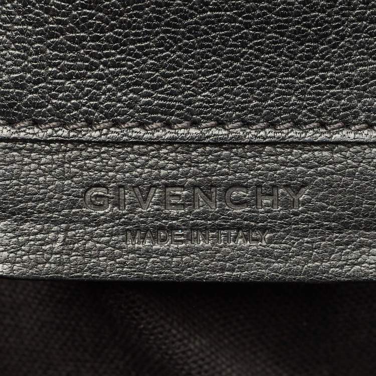 Pre Owned Givenchy Black Leather Antigona Envelope Clutch
