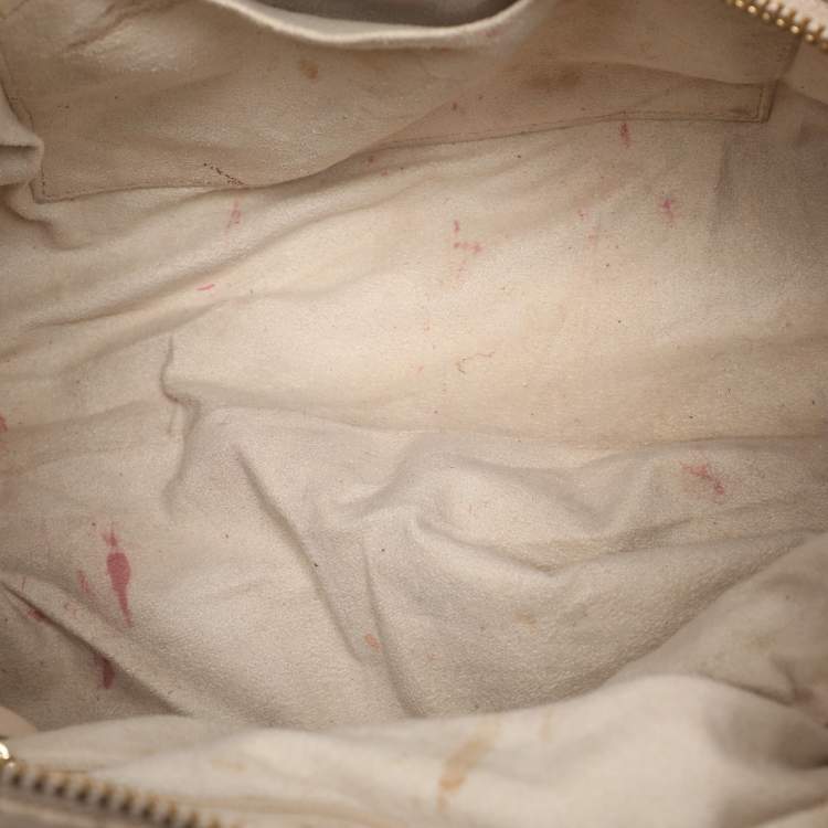 Pre Owned Givenchy Beige Monogram Leather Hobo