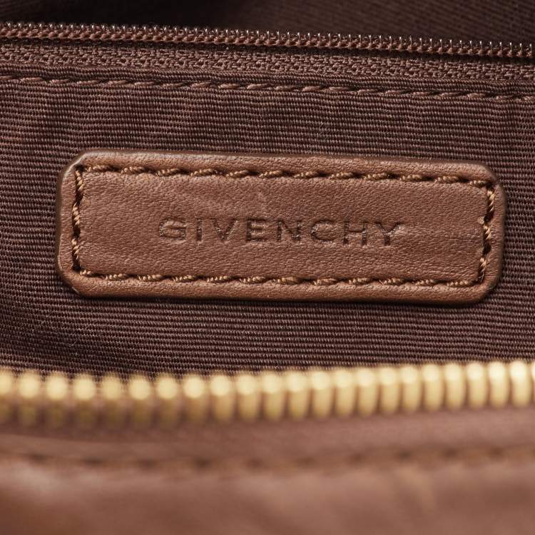 Pre Owned Givenchy Small Brown Leather Lucrezia Zip Boston Bag