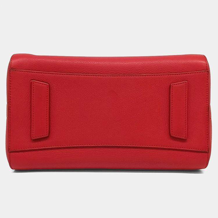 Pre Owned Givenchy Red Leather Antigona Small