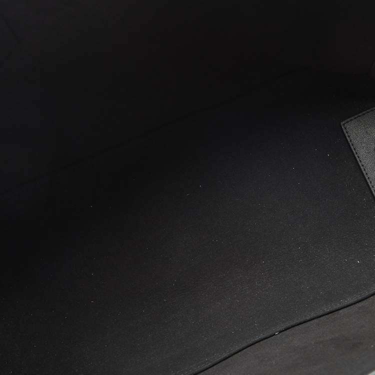 Pre Owned Givenchy Bond Chain Navy Blue/White Logo Jacquard and Leather Tote