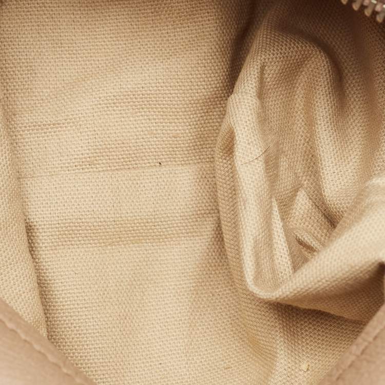 Pre Owned Givenchy Pandora Box Medium Beige Leather Crossbody Bag